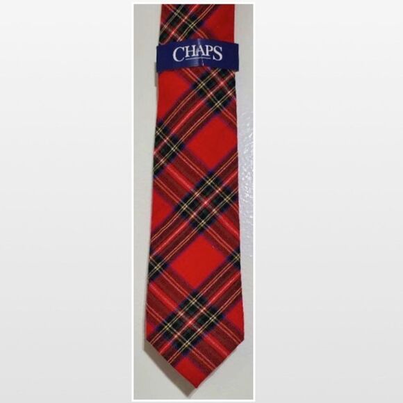 New Men Red Plaid Necktie Acce - Picture 4 of 14